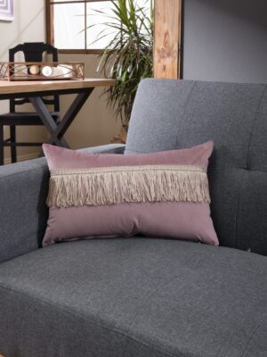 ΜΑΞΙΛΑΡΙ ΚΑΝΑΠΕ ΒΕΛΟΥΔΟ DUSTY PINK ΚΡΟΣΣΙ 30Χ50