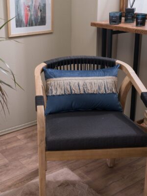 ΜΑΞΙΛΑΡΙ ΚΑΝΑΠΕ ΒΕΛΟΥΔΟ ΜΠΛΕ ΚΡΟΣΣΙ 30Χ50